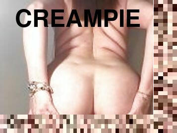 arsch, dilettant, zwischen-den-rennen, selbst-gefertigt, creampie, paar, freundin, beule, cuckold, weiß