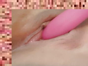 Close Up Masturbation with Pink Vibrator