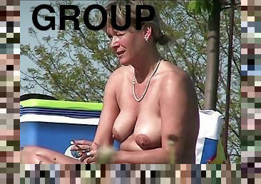 Group of German Milfs on Beach