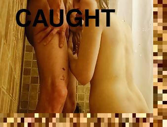 Caught Her In Shower And First Time Ever Swallows My Huge Load!!