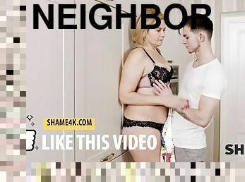 SHAME4K. Kinky Redhead With Big Tits Sucks Neighbors Cock