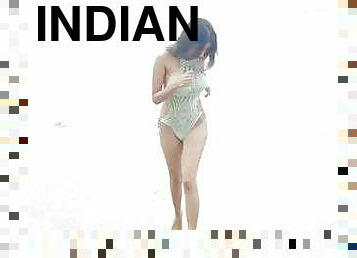 Beautiful Indian on beach 