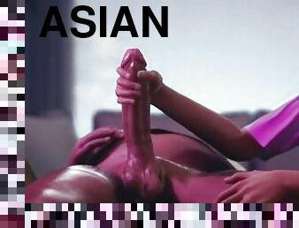 asiático, pénis-grande, pénis