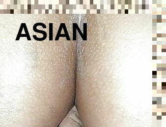 asiatisk, røv, fisse-pussy, kone, amatør, anal, milf, fingering