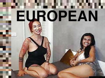 секс-із-трьома-партнерами, тайка, європейка, злягання, євро