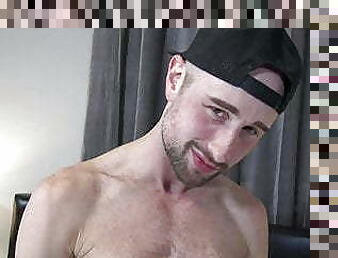 Drew Dixon shows off in jockstrap before solo dildo play