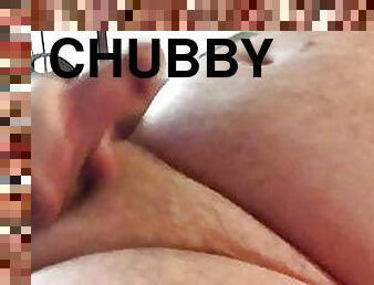 Big cock chubby daddy cum in bed