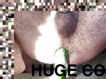 What&#039;s up my hole today... cucumber insertion bum  gape