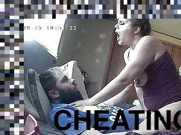 Cheating wife gets birthday sex cream pie from brother in law hidden camera