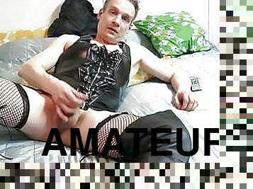 papa, masturbation, amateur, jouet, gay, maison, ejaculation, pappounet, cuir