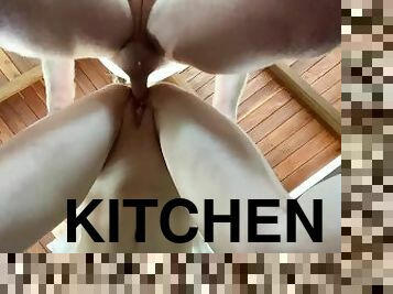 Fucked 4 Different Ways in Kitchen! AMAZING ANGLES AS CUM SPLATTERS CAMERA