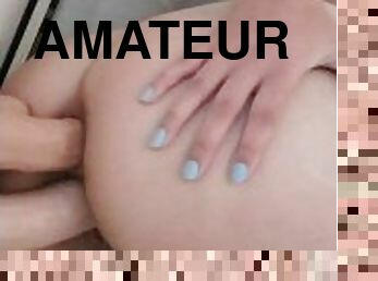 chatte-pussy, amateur, anal, ados, double, serrée, belle, solo, brunette, pénétrante