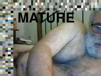 papa, masturbation, mature, énorme-bite, gay, pappounet, musclé