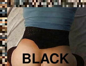 Me Sissy Femboy Black Dildo Ride Bareback