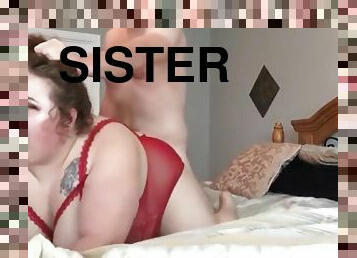 Brother with big cock fucks his bbw sister with big boobs