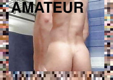 baignade, masturbation, maigre, amateur, énorme-bite, gay, branlette, secousses, douche, minet