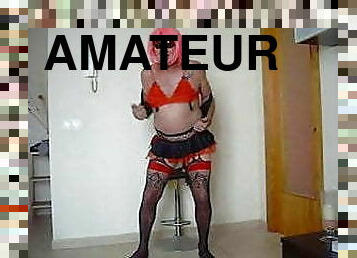 masturbação, transsexual, amador, anal, maduro, brinquedo, puta-slut, stip, meias, excitante