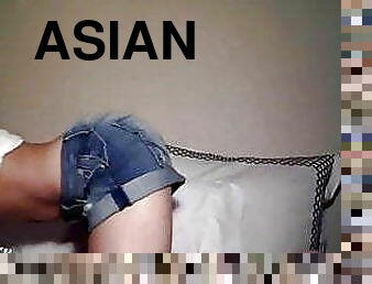 asiatique, masturbation, jouet, compilation, gode
