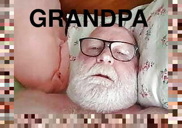 grandpa stroke on webcam