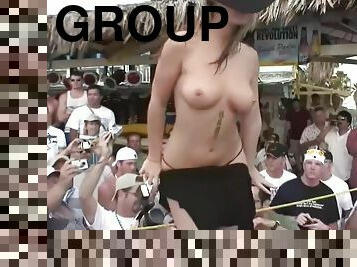 masturbation, fête, public, sexe-de-groupe, plage, collège