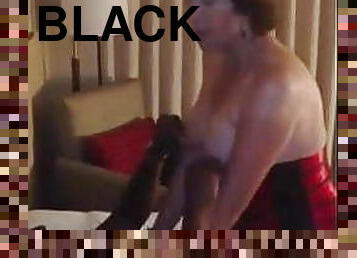 Riding a black cock to orgasm