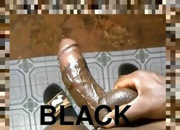 BLACK TEEN WITH VERY HUGE COCK STRIPPING NAKED