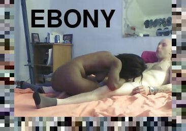 Making my ebony slut wife squirt in my mouth