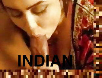Indian wife Big cock blowjob
