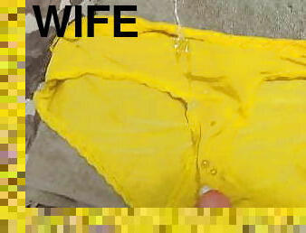 Cumming on my wife&#039;s panties