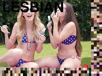 Gorgeous american lesbians trib after oralsex