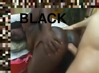 Black Slut Gets White Cock and Creampie