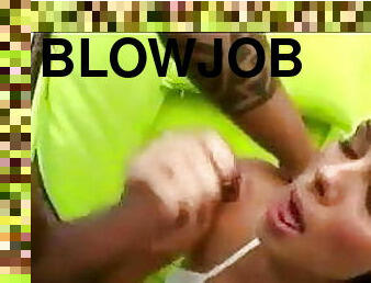beautiful interracial blowjob
