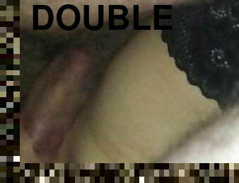 Double penetration close up