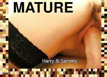 Sammy on top of Harry as P fingers her bum