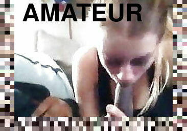 amateur, fellation, interracial, maison, blanc, sucer