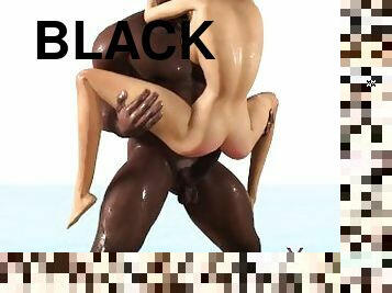 Super sexy girls get fucked by huge black cocks outdoor in a luxury villa
