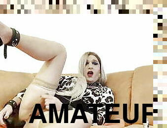 masturbação, transsexual, amador, anal, brinquedo, alemão, meias, suja, excitante, fudendo