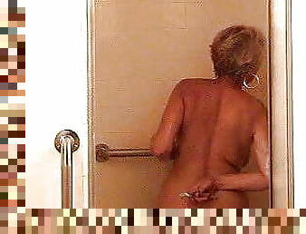 masturbation, granny, milf, blonde, américaine, cougar