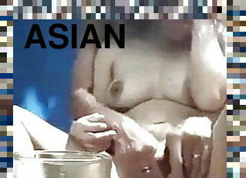 asiatisk, bröstvårtor, fitta-pussy, fru, avrunkning, webbkamera, amerikansk, tight, filipinsk
