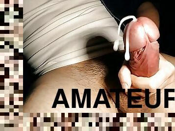 masturbação, amador, tiro-ao-alvo, pénis-grande, gay, ejaculação, webcam, musculado, leite, pénis