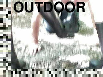 boot feeding humiliation outdoor