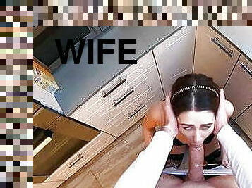 Pov, Friend&#039;s Wife Swallows Cum And Gets Pounded in Kitchen, 4K