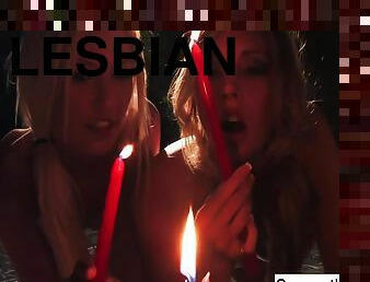 And Play With Candle Wax With Samantha Saint And Victoria White