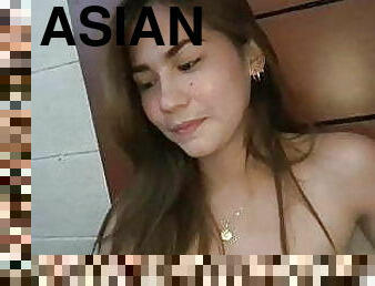 asiatisk, hundestilling, orgasme, creampie, webcam, smuk, hotel