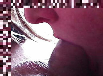 Blowjob from my cute neighbor - deep throat