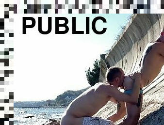 levrette, public, anal, fellation, ejaculation-sur-le-corps, gay, ejaculation-interne, plage, ejaculation, minet