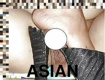 asiatique, milf, ejaculation, philippine, bottes