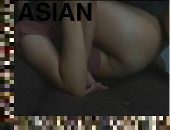 asiatique, écolière, amateur, ejaculation-sur-le-corps, ados, point-de-vue, thaï, collège, petits-seins