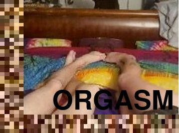 orgasme, chatte-pussy, amateur, énorme-bite, branlette, couple, point-de-vue, pute, bite