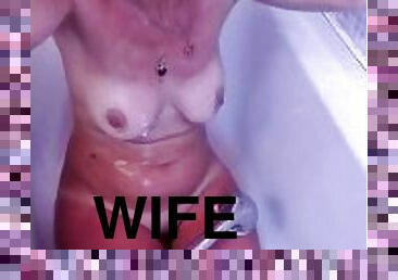 Malika Valle - my Wife finishing a bath